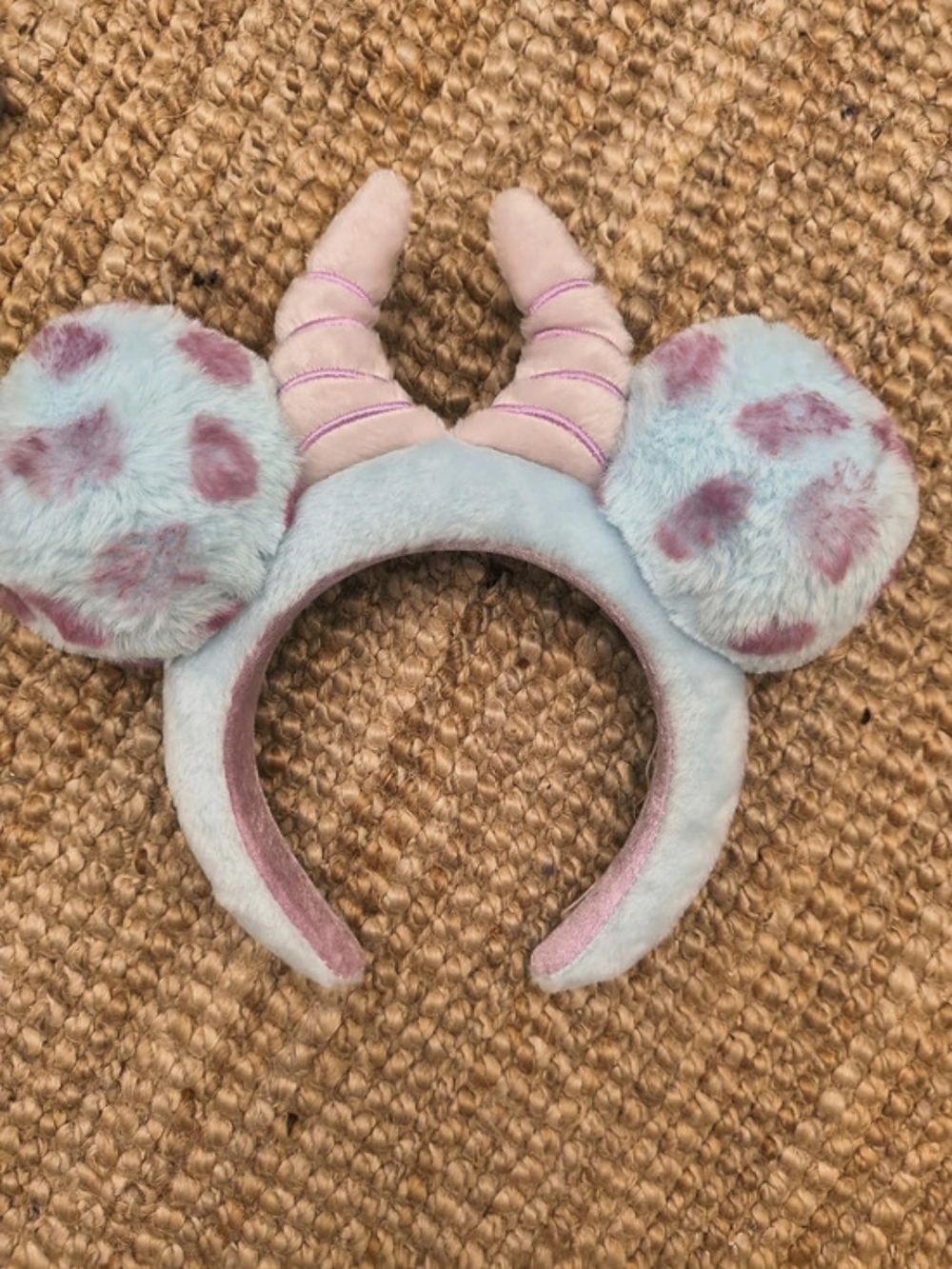 Disney Sulley Fuzzy Fun Ear Headband Blue & Pink